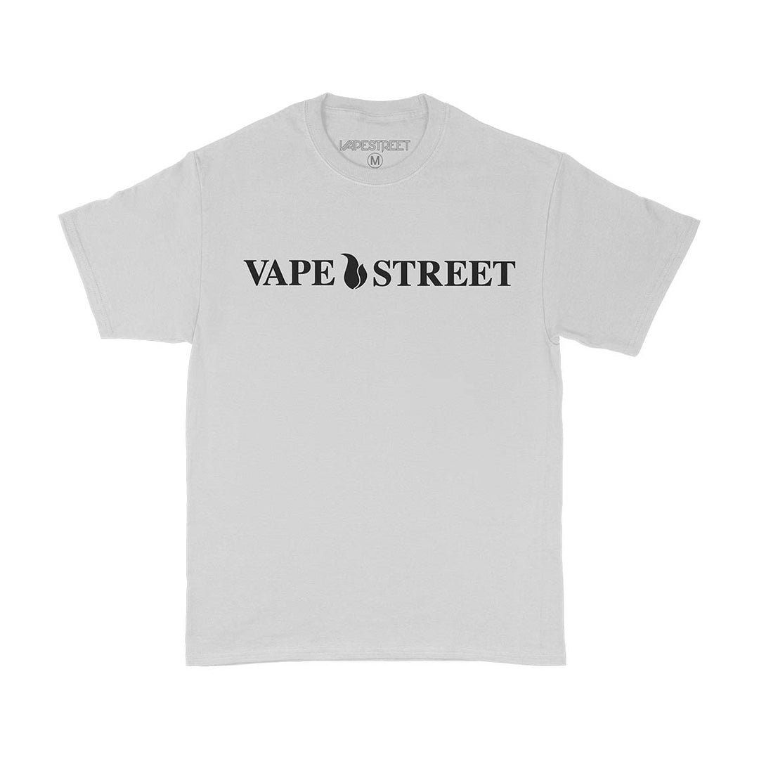 Vape Street White Black VSOP T-Shirt Front Design