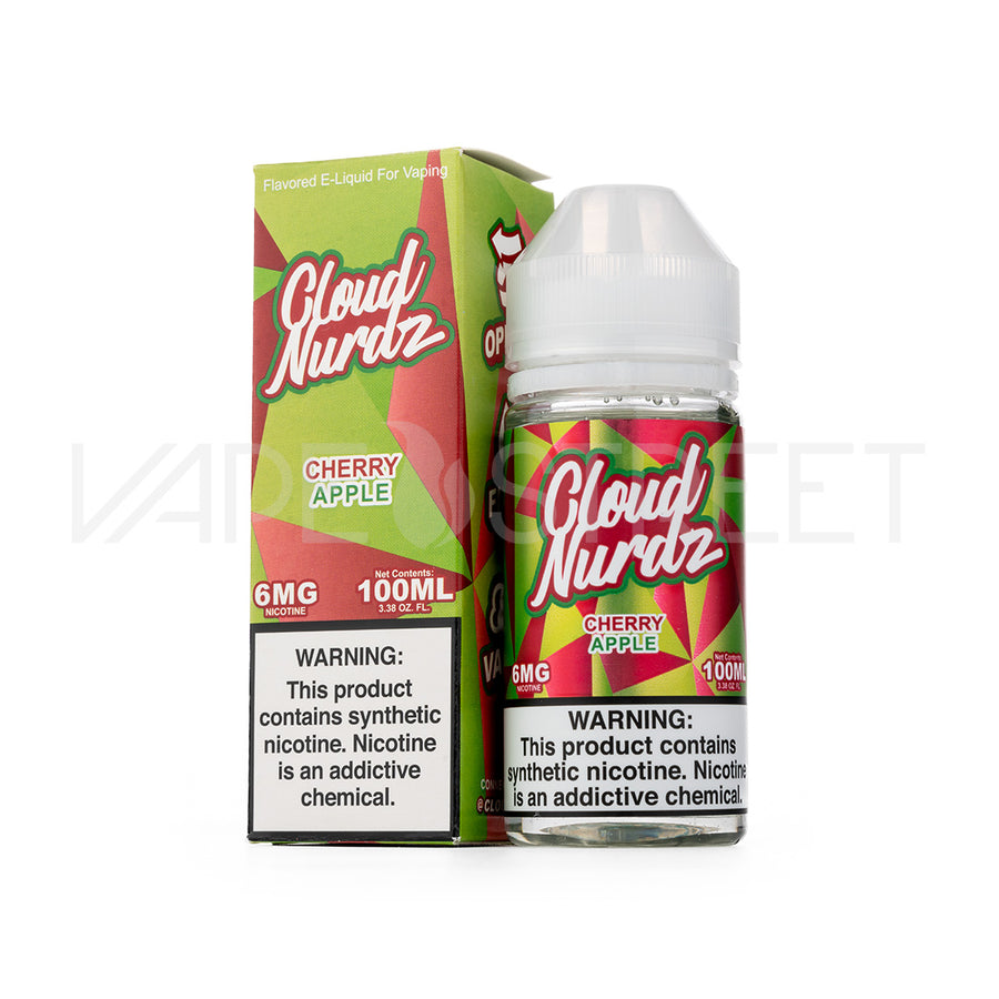 6mg nicotine vape juice 100ml Cloud Nurdz Cherry Apple - 100mL 6mg nicotine vape juice 100ml Cloud Nurdz Cherry Apple - 100mL
