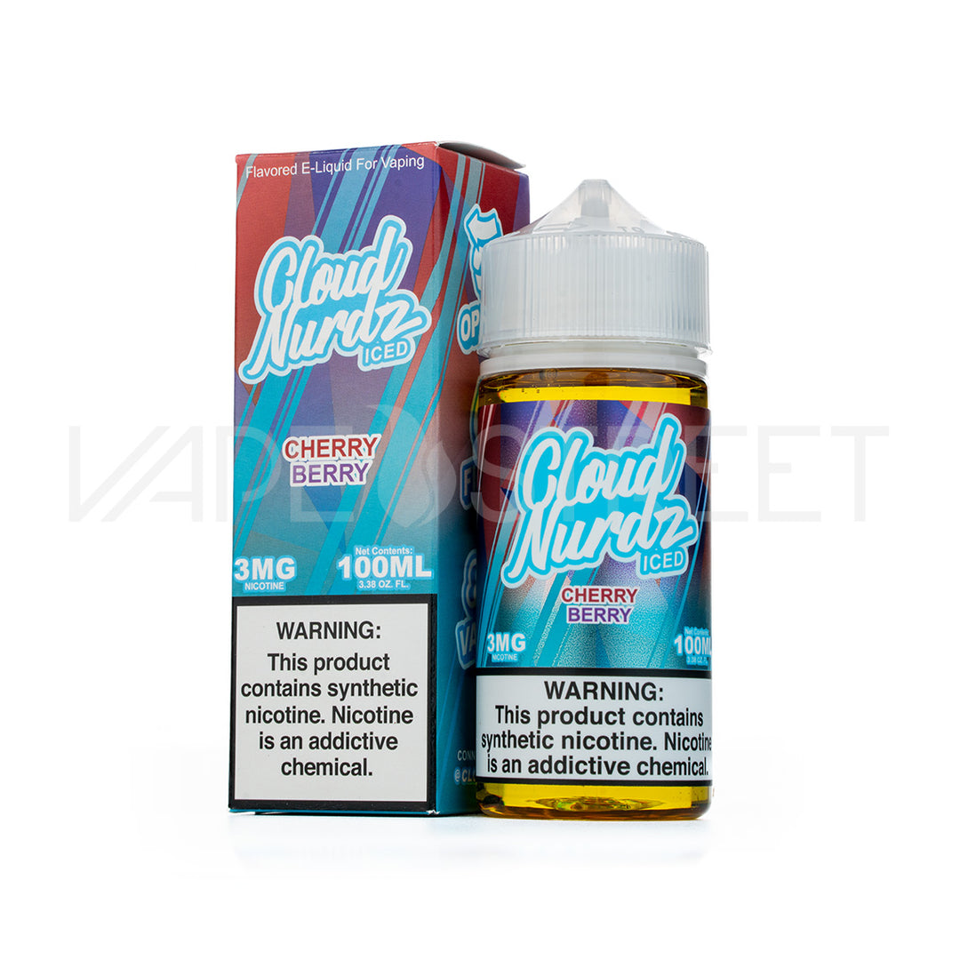 Cloud Nurdz Iced Cherry Berry 100mL Vape Juice