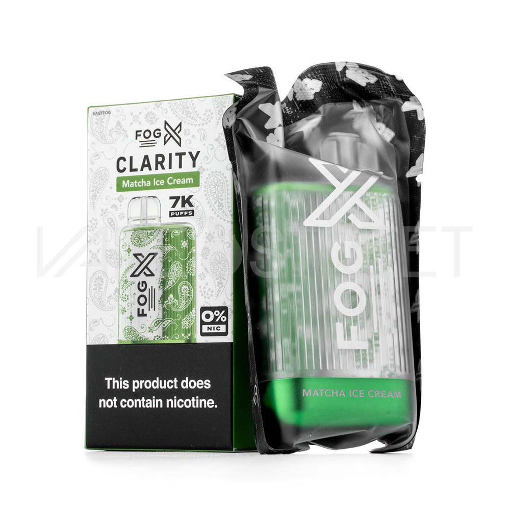 Fog X Clarity Zero Nicotine Disposable 7000 Puffs 0% Nicotine Salt Strength