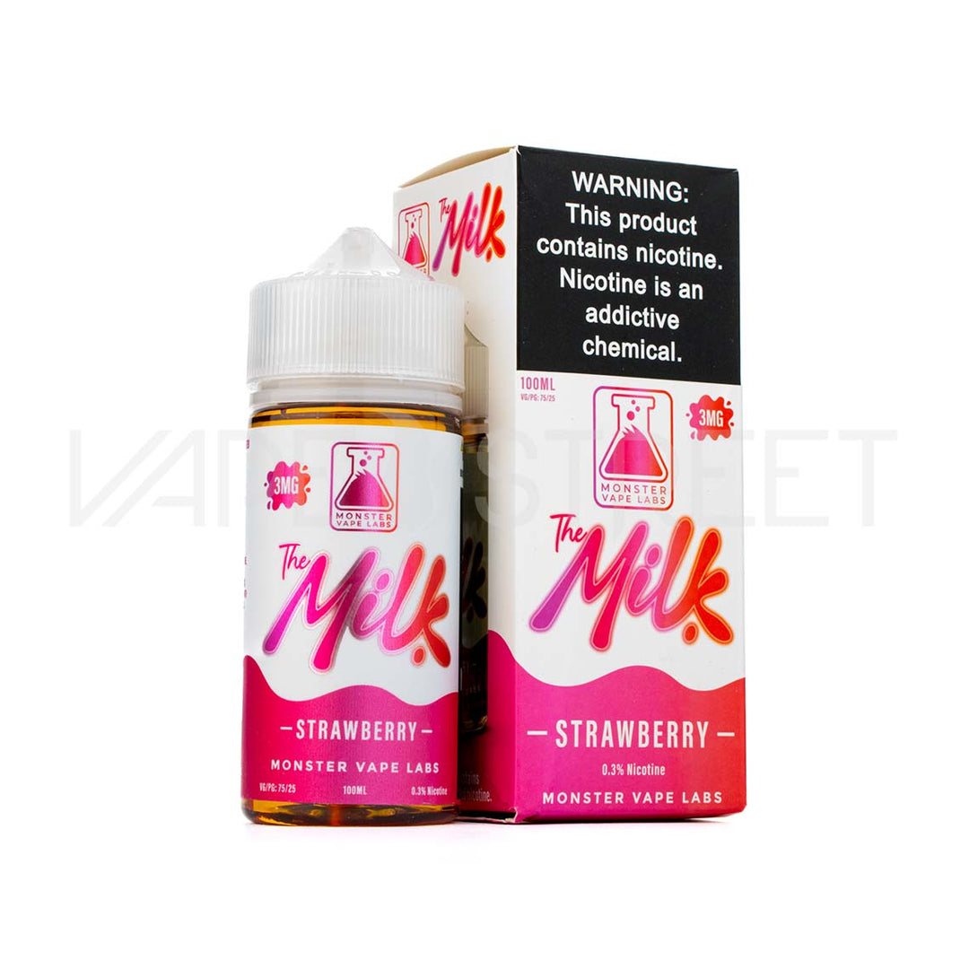 Monster Vape Labs The Milk Strawberry 100mL Vape Juice 