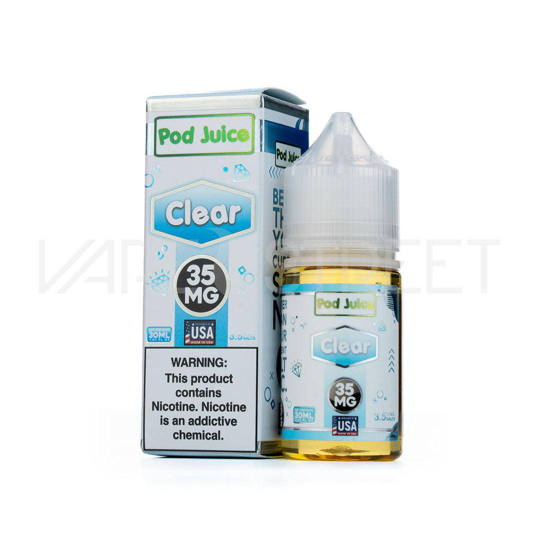 Pod Juice Salt Clear 30mL Vape Juice