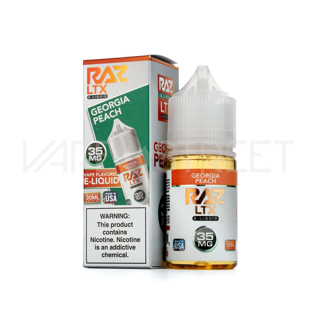 Raz LTX Salt Georgia Peach - 30ml | Vape Street Raz LTX Salt Georgia Peach - 30ml | Vape Street