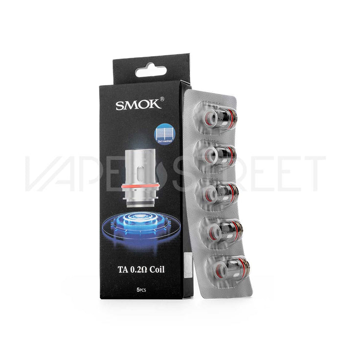 SMOK TA Replacement Coils 5 Pack TA 2in1 0.2Ω coil: 50 – 70W/Best: 65W
