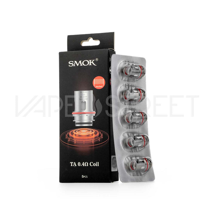 SMOK TA Replacement Coils 5 Pack TA Meshed 0.4Ω coil: 20 – 45W/Best: 40W