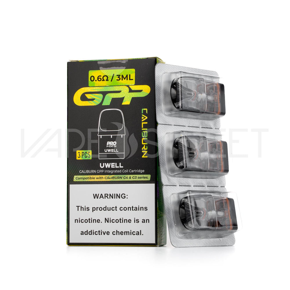 Uwell Caliburn GPP Replacement Pods (3 Pack) | Vape Street Uwell Caliburn GPP Replacement Pods (3 Pack) | Vape Street