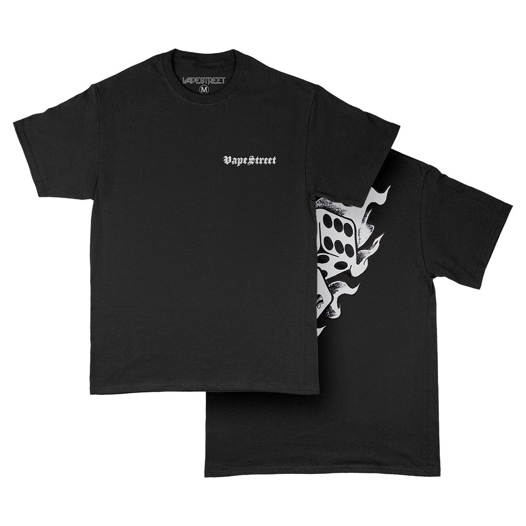 Vape Street Black Fire Dice T-Shirt