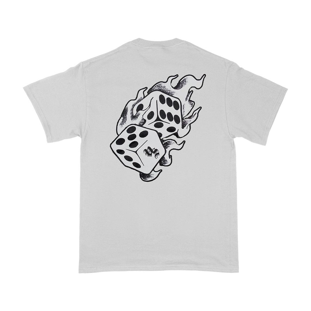 Vape Street White Fire Dice T-Shirt