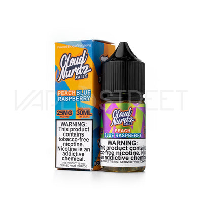 Cloud Nurdz TFN Salts Peach Blue Raspberry 30mL Vape Juice
