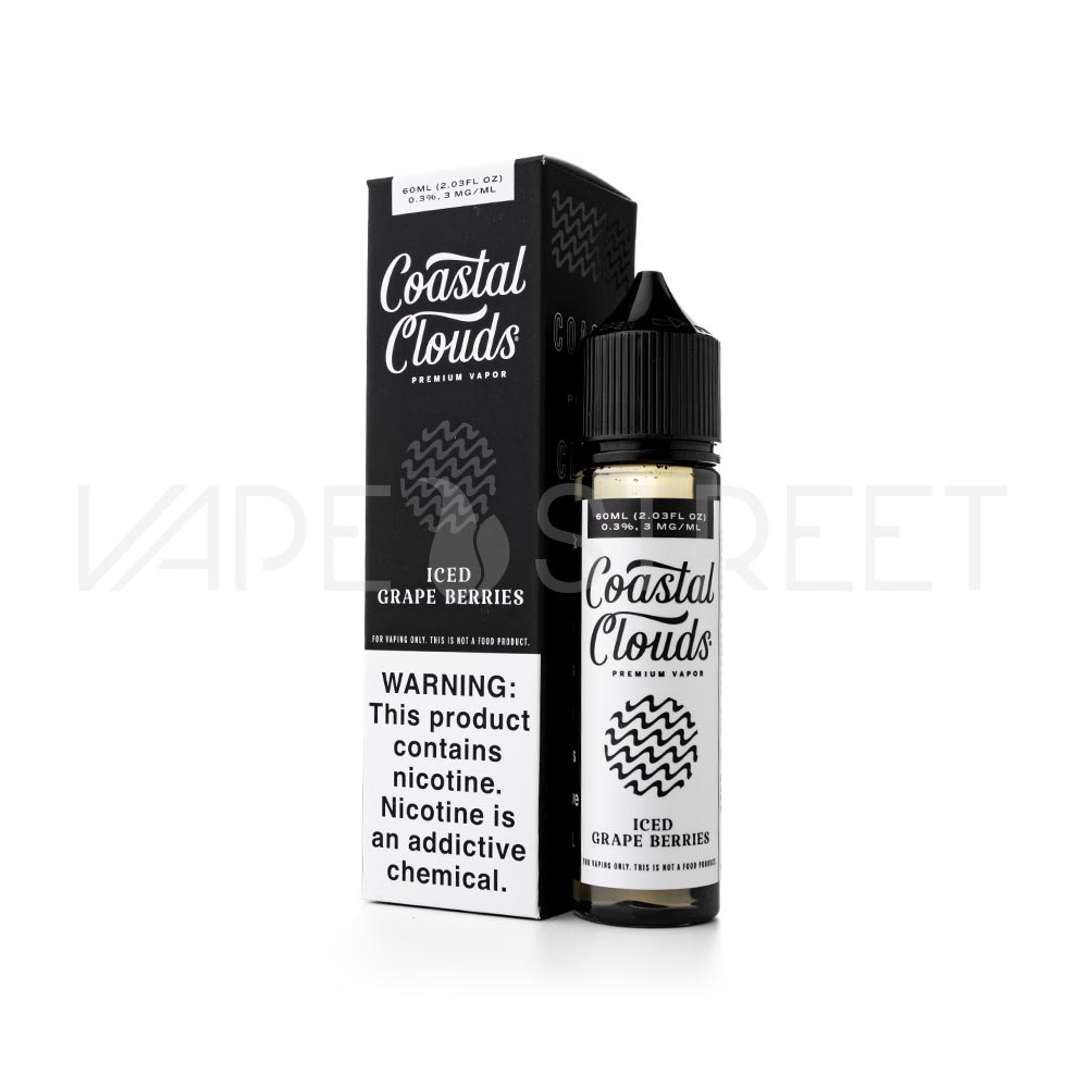 Coastal Clouds Iced Grape Berries 60mL Freebase Nicotine Vape Juice