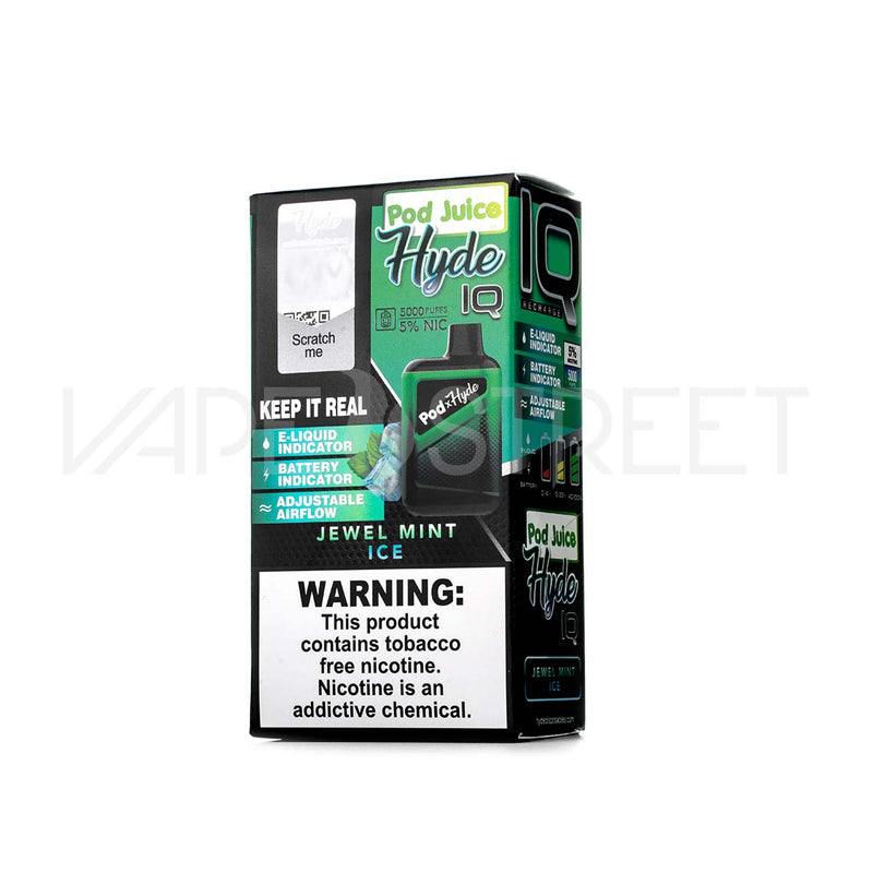 Pod Juice Hyde IQ Recharge Disposable Device 5000 Puffs Jewel Mint Ice