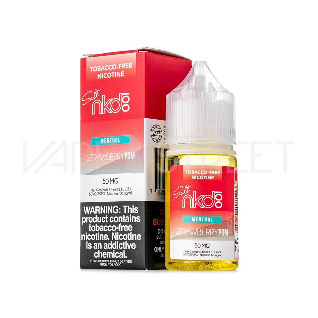 NKD 100 TFN Salt Menthol Strawberry Pom 30mL Vape juice