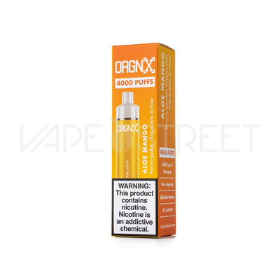 ORGNX Rechargeable Disposable Device 4000 Puffs Aloe Mango