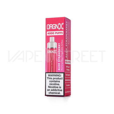 ORGNX Rechargeable Disposable Device 4000 Puffs Aloe Strawberry