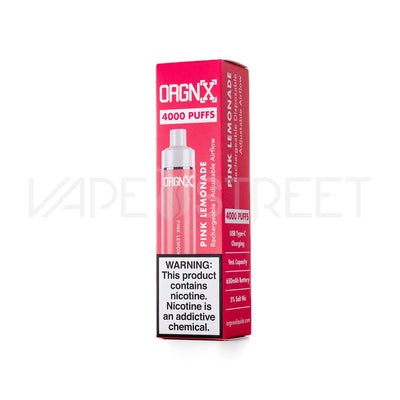 ORGNX Rechargeable Disposable Device 4000 Puffs Pink Lemonade