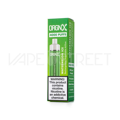 ORGNX Rechargeable Disposable Device 4000 Puffs Watermelon Ice