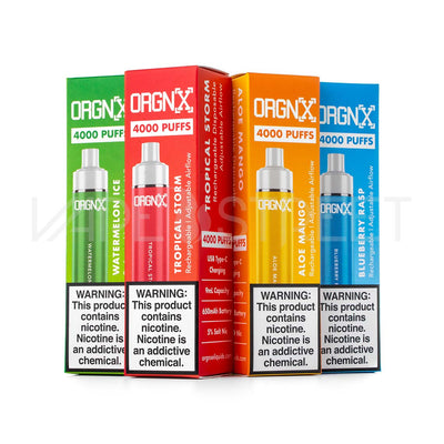 ORGNX Rechargeable Disposable Device 4000 Puffs