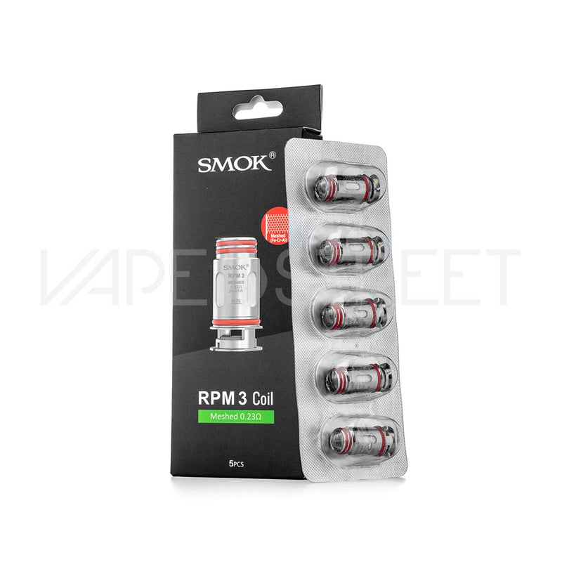 RPM 3 Mesh Coil Replacements 5 Pack 0.23ohm