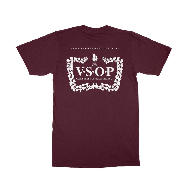 Vape Street VSOP Burgundy T-Shirt
