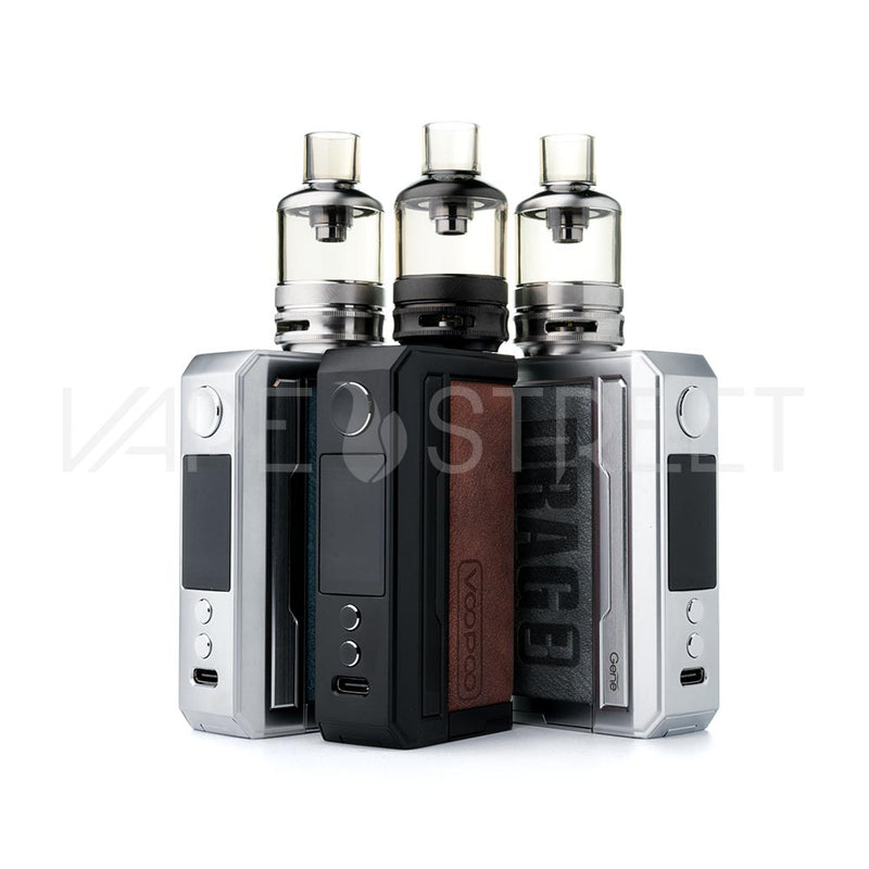 Voopoo Drag 3 Starter Kit Sandy Brown, Smoky Grey, and Prussian Blue