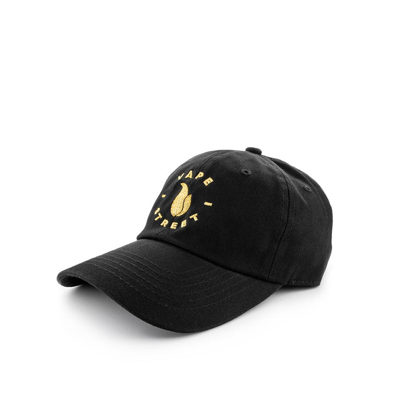 Vape Street Black Gold Circle Logo Dad Hat