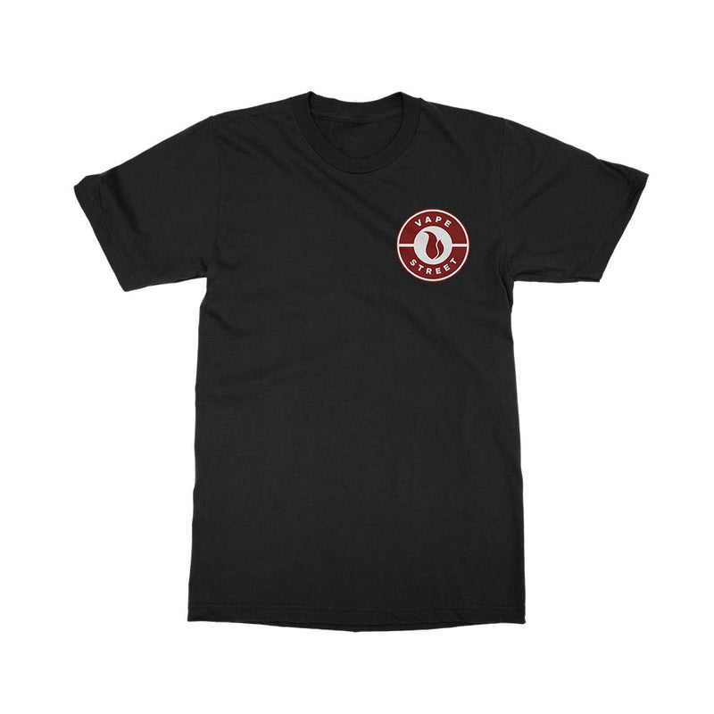 Vape Street Badge Logo Black T-Shirt