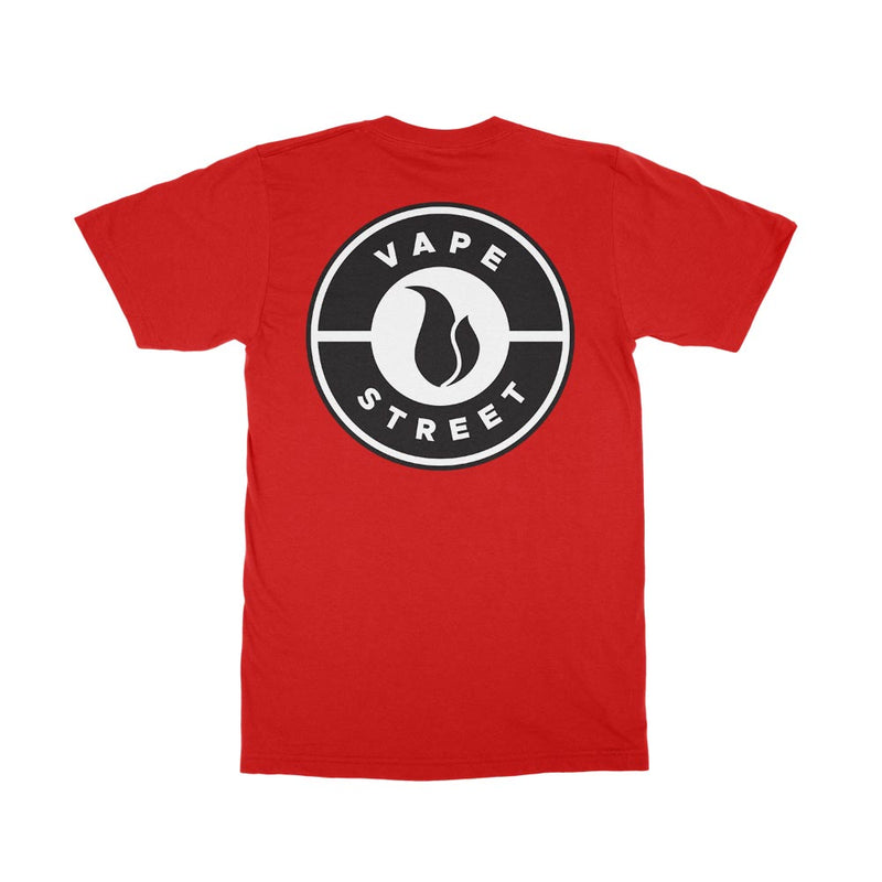Vape Street Badge Logo Red T-Shirt