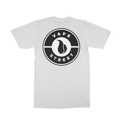 Vape Street Badge Logo White T-Shirt