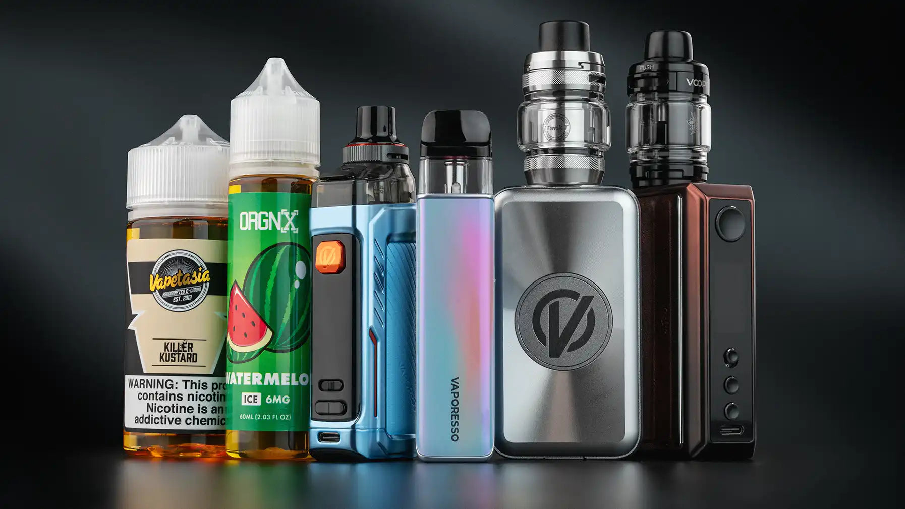 Vape Street: Top Vapes 2025 | Vapetasia Killer Kustard, ORGNX Watermelon Ice, Vaporesso Armour G, Vaporesso XROS 5 Mini, Vaporesso Gen Max, Voopoo Drag 5
