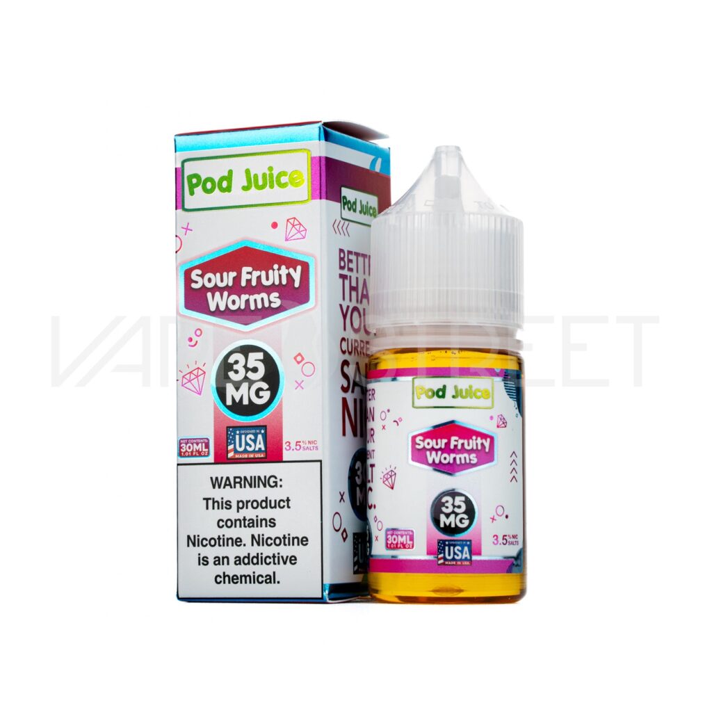 2603-Pod-Juice-Salt-Sour-Fruity-Worms Pod Juice Salt Sour Fruity Worms 30mL Vape Juice
