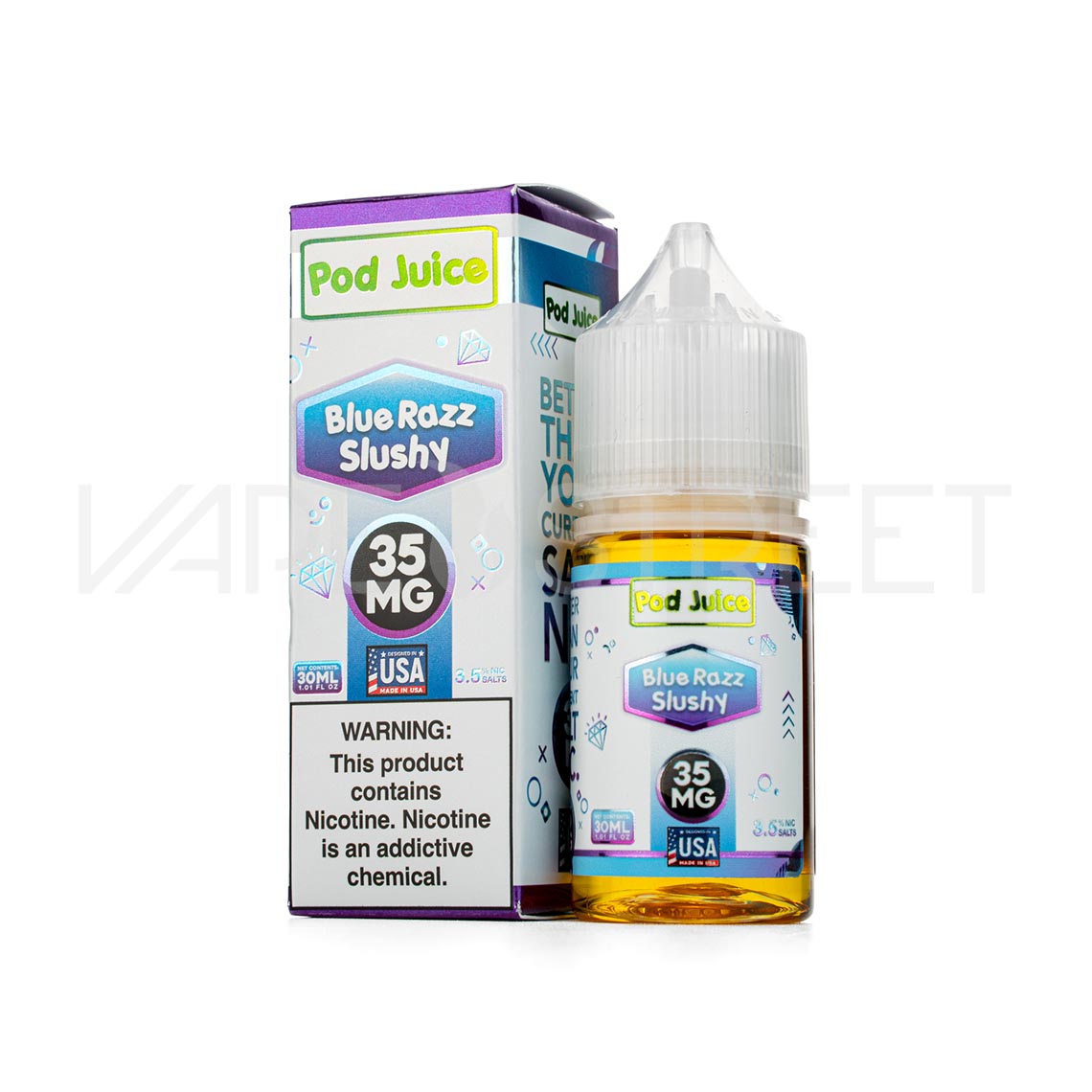 Pod Juice Salt Blue Razz Slushy 30mL Vape Juice