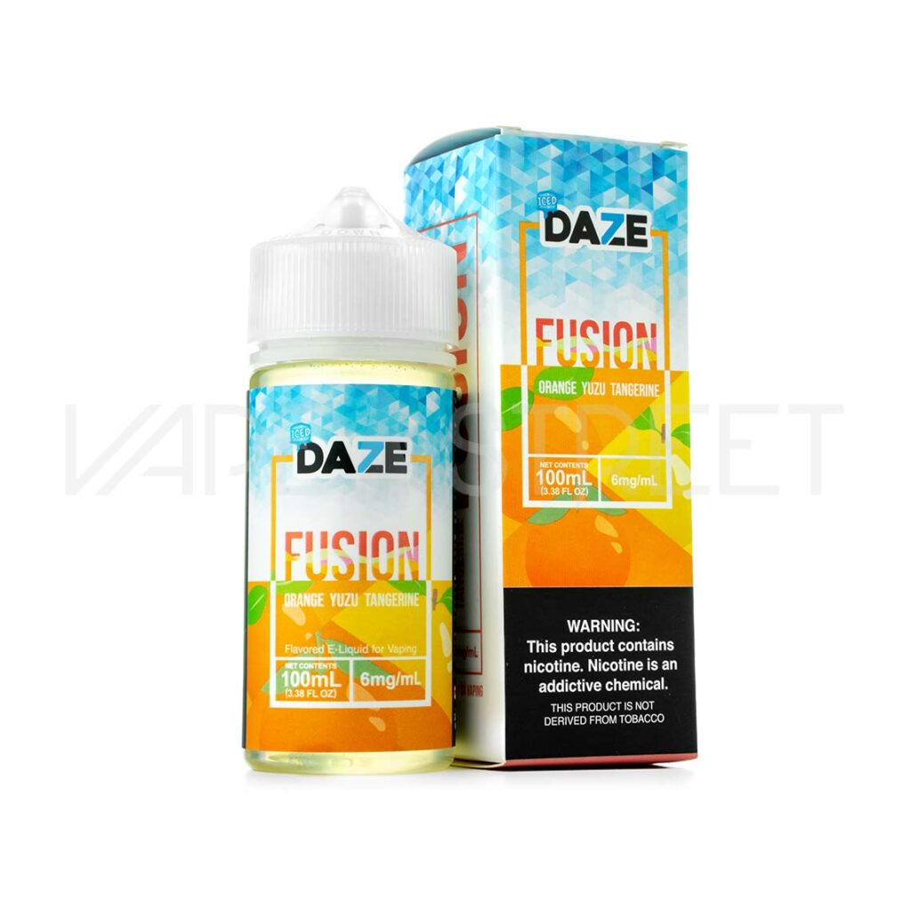 7Daze-Fusion-Ice-Orange-Yuzu-Tangerine 7 Daze Fusion Iced TFN Orange Yuzu Tangerine 100ml