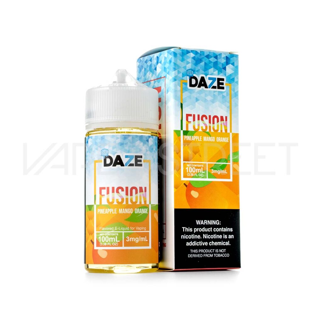 7Daze-Fusion-Ice-Pineapple-Mango-Orange 7 Daze Fusion Iced TFN Pineapple Mango Orange 100ml