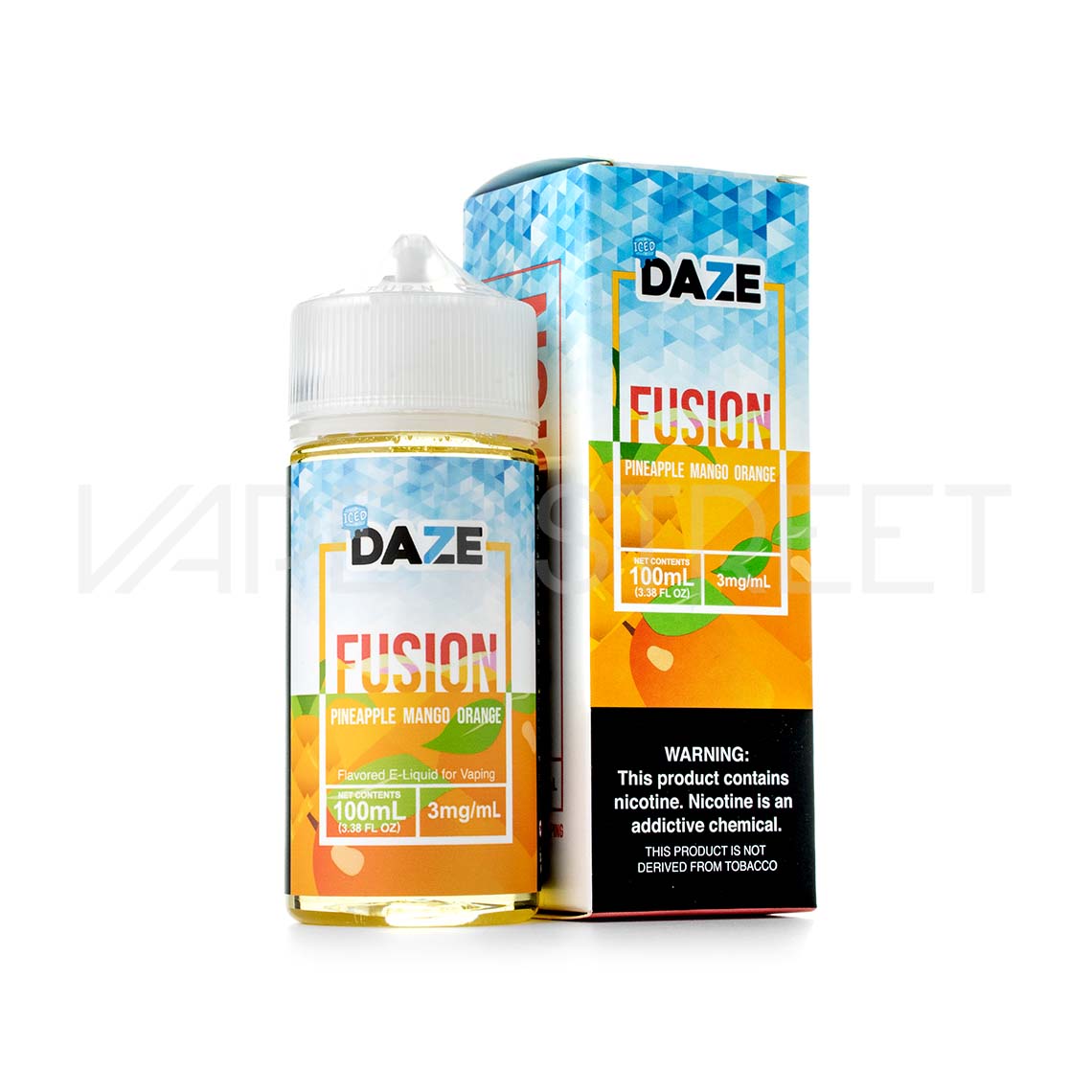 7Daze-Fusion-Ice-Pineapple-Mango-Orange 7 Daze Fusion Iced TFN Pineapple Mango Orange 100ml