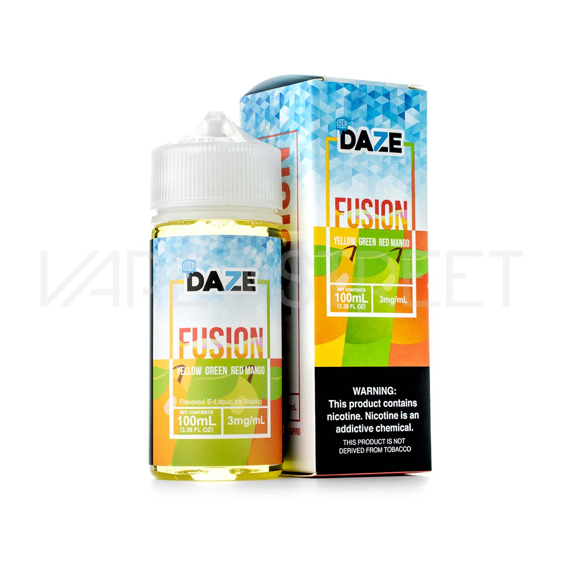 7Daze-Fusion-Ice-Yellow-Green-Red-Mango 7 Daze Fusion Iced TFN Yellow Green Red Mango 100ml