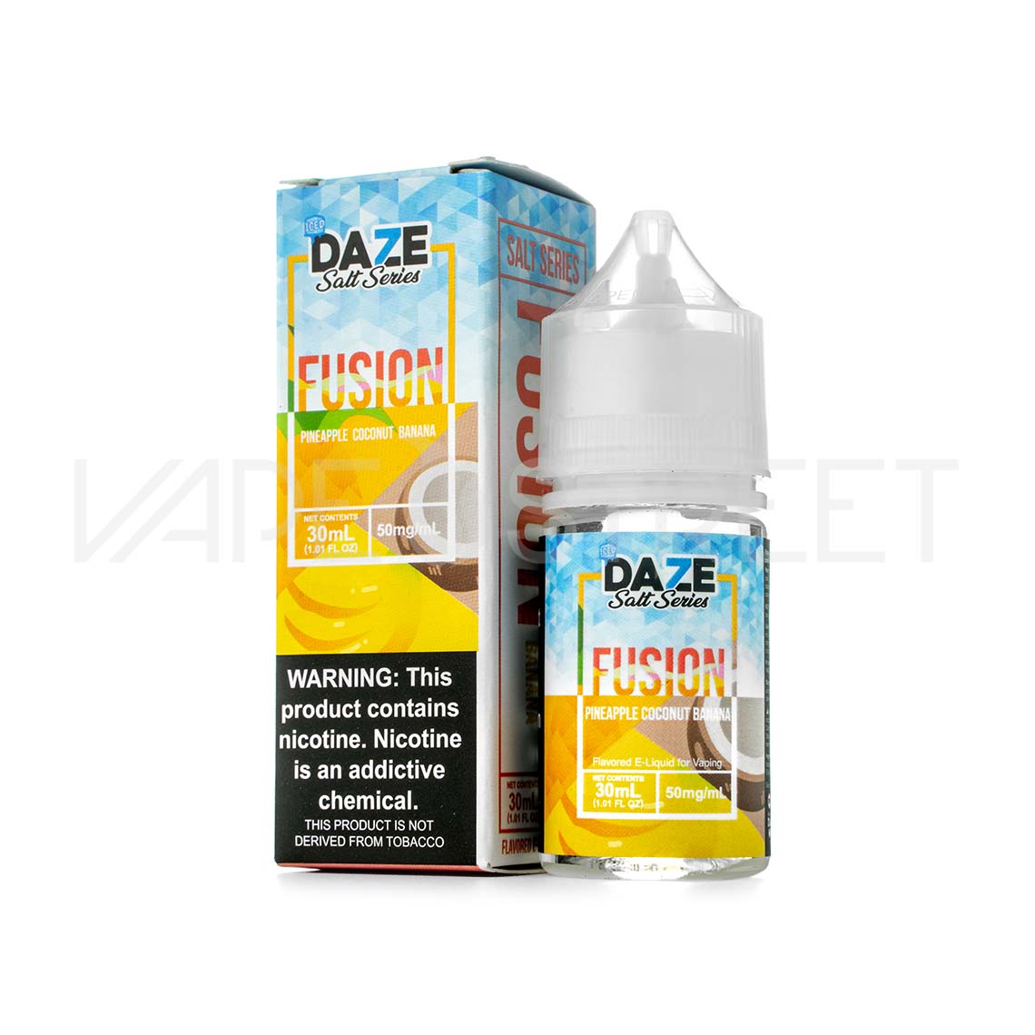 7Daze-Fusion-Salt-Iced-Pineapple-Coconut-Banana 7 Daze Fusion Iced TFN Salt Pineapple Coconut Banana 30ml