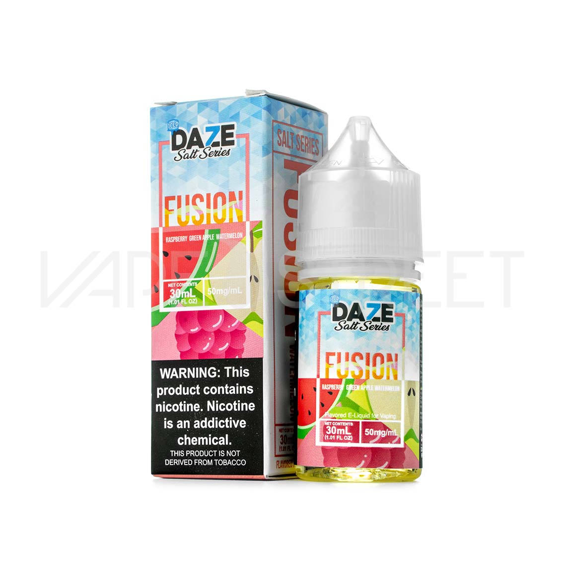 7Daze-Fusion-Salt-Iced-Raspberry-Green-Apple-Waternelon 7 Daze Fusion Iced TFN Salt Raspberry Green Apple Watermelon 30ml