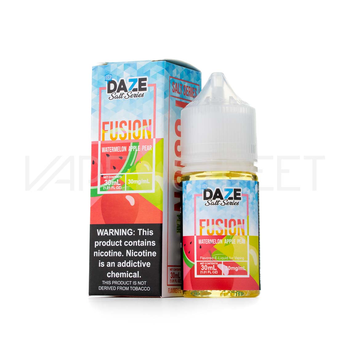7Daze-Fusion-Salt-Iced-Watermelon-Apple-Pear 7 Daze Fusion Iced TFN Salt Watermelon Apple Pear 30mL