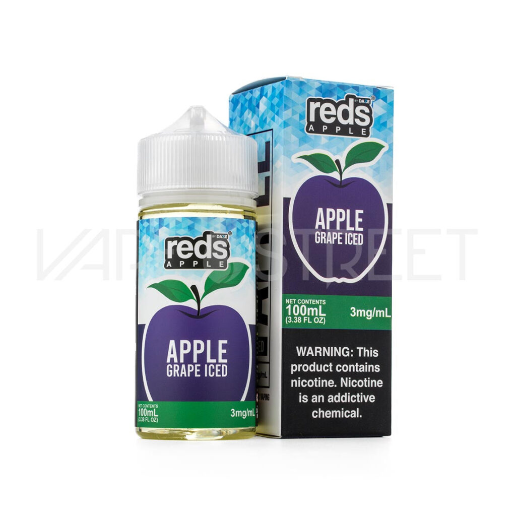 7Daze-Reds-Apple-100ml-Apple-Grape-Iced 7 Daze Reds Apple EJuice Grape Iced 100ml