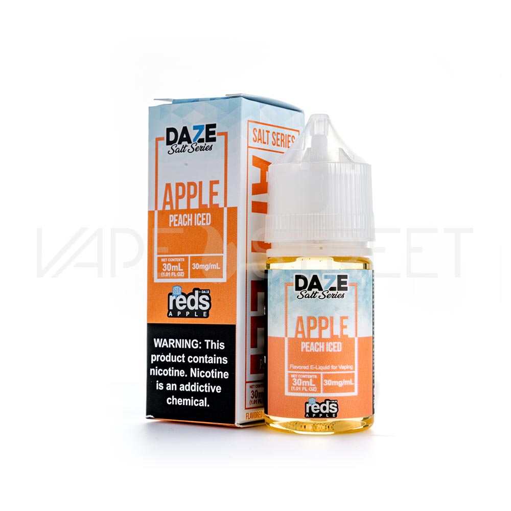 7daze-salt-series-reds-apple-peach-iced Reds Salt Series Peach Iced by 7 Daze MFG