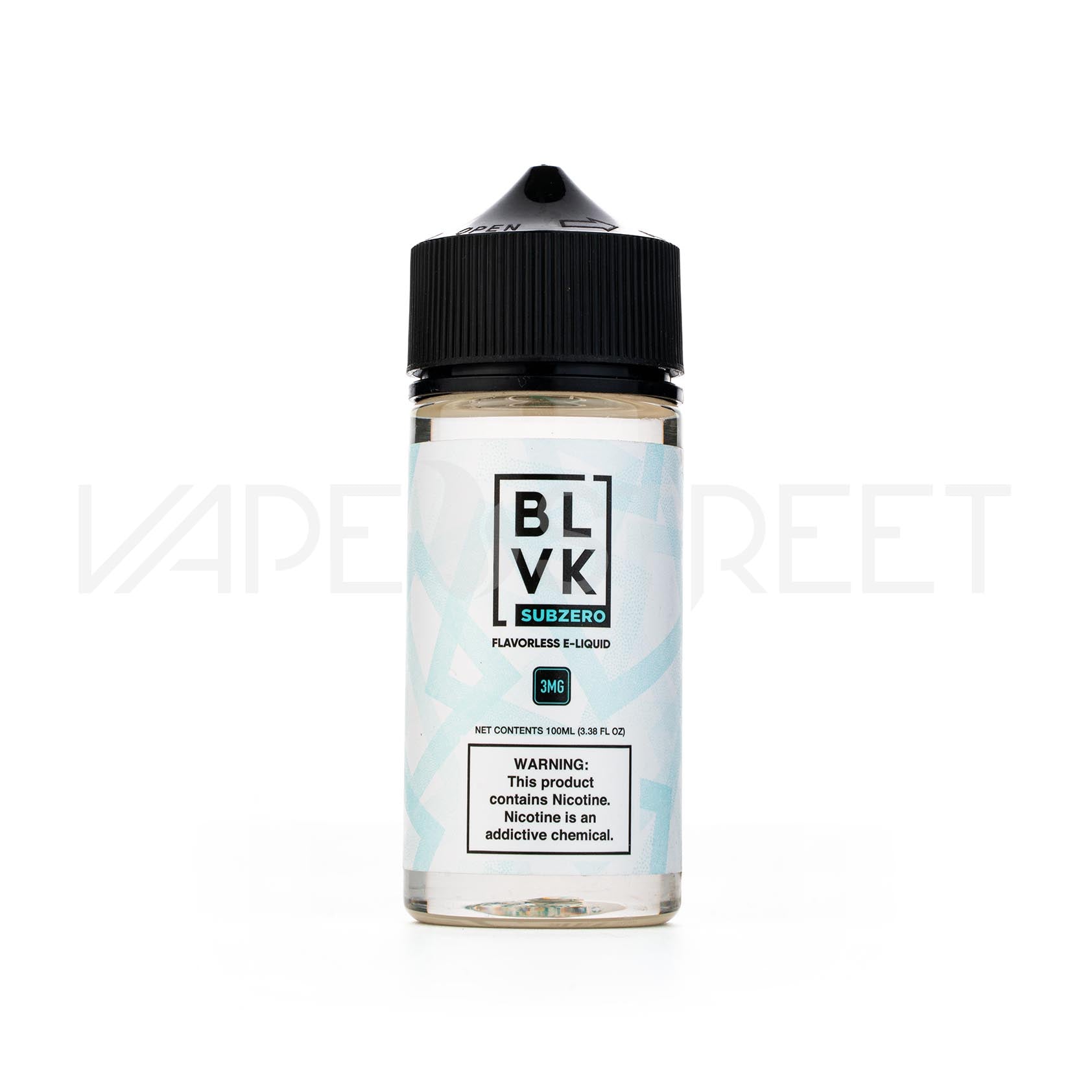 BLVK-Flavorless-Eliquid-100ml-Subzero BLVK Flavorless Menthol E-liquid 100mL