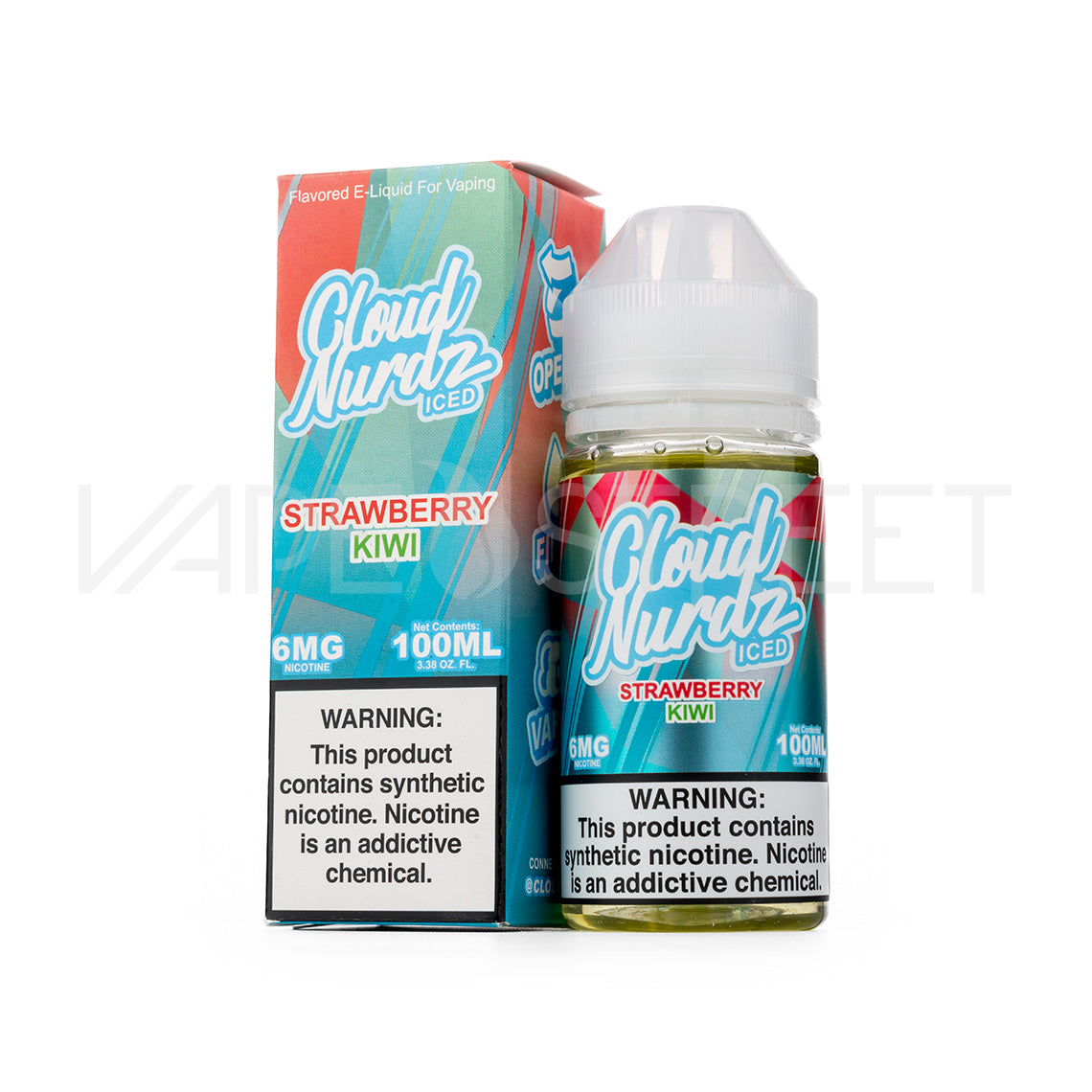 Cloud Nurdz Iced Strawberry Kiwi  100ml