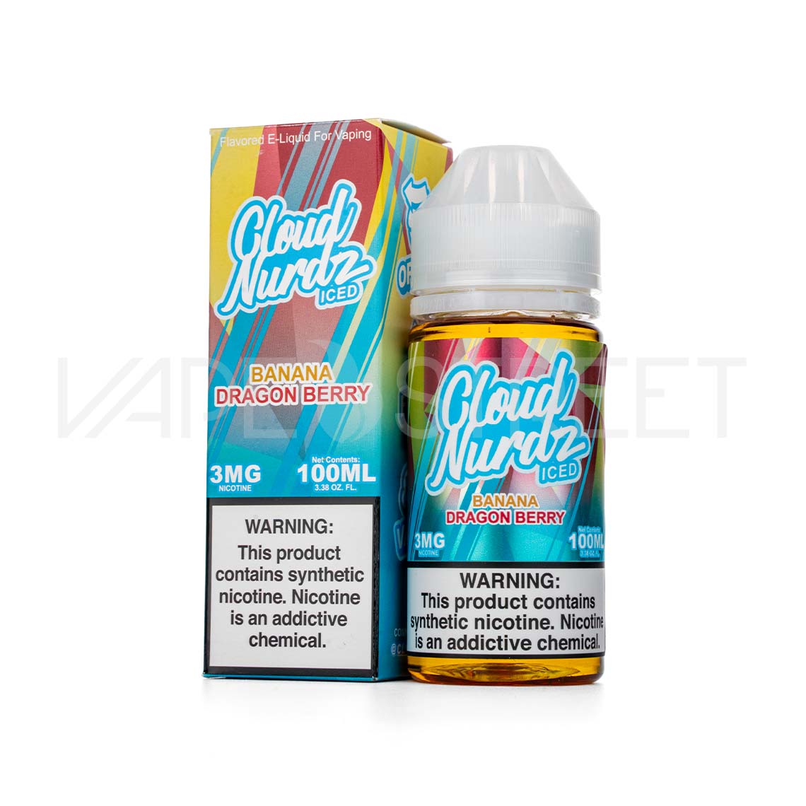 Cloud-Nurdz-Iced-Banana-Dragon-Berry Cloud Nurdz Iced Banana Dragon Berry 100mL Vape Juice