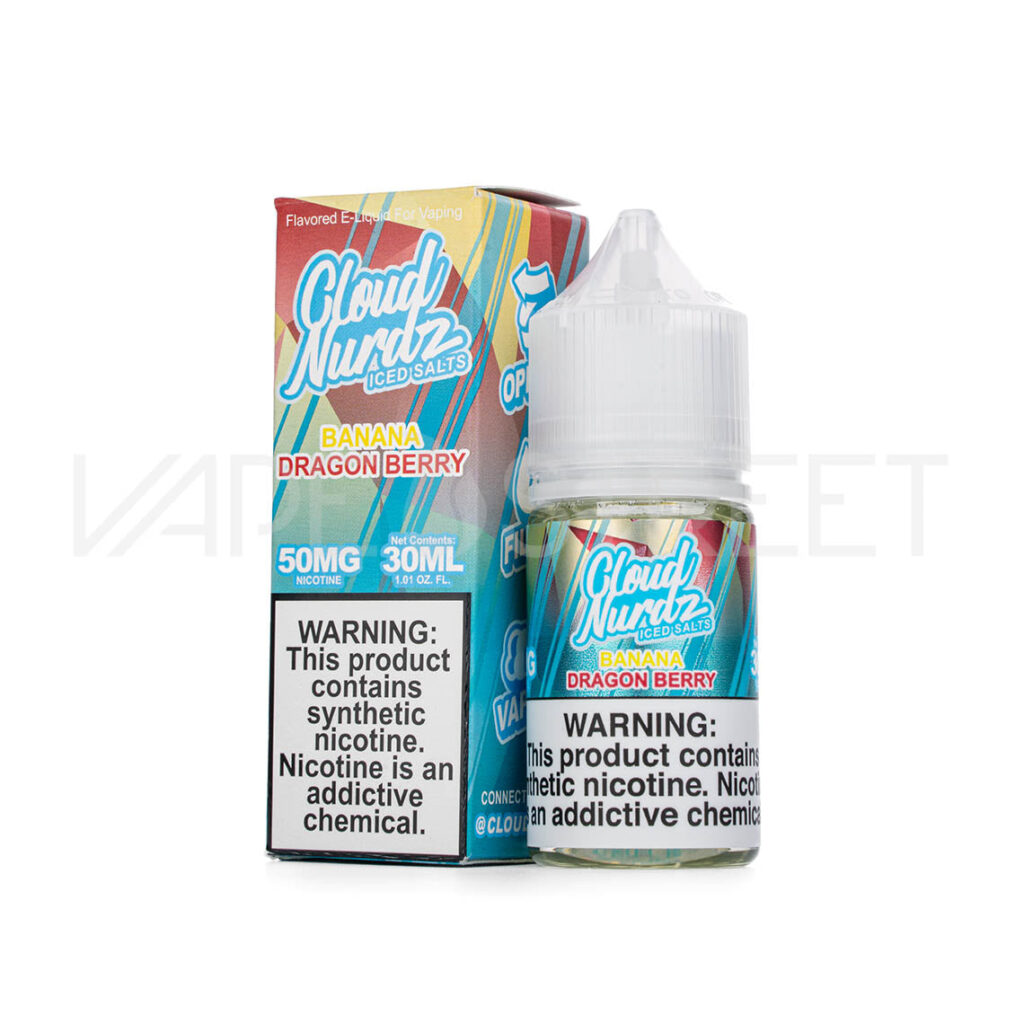 Cloud Nurdz Salts Iced Banana Dragon Berry 30ml