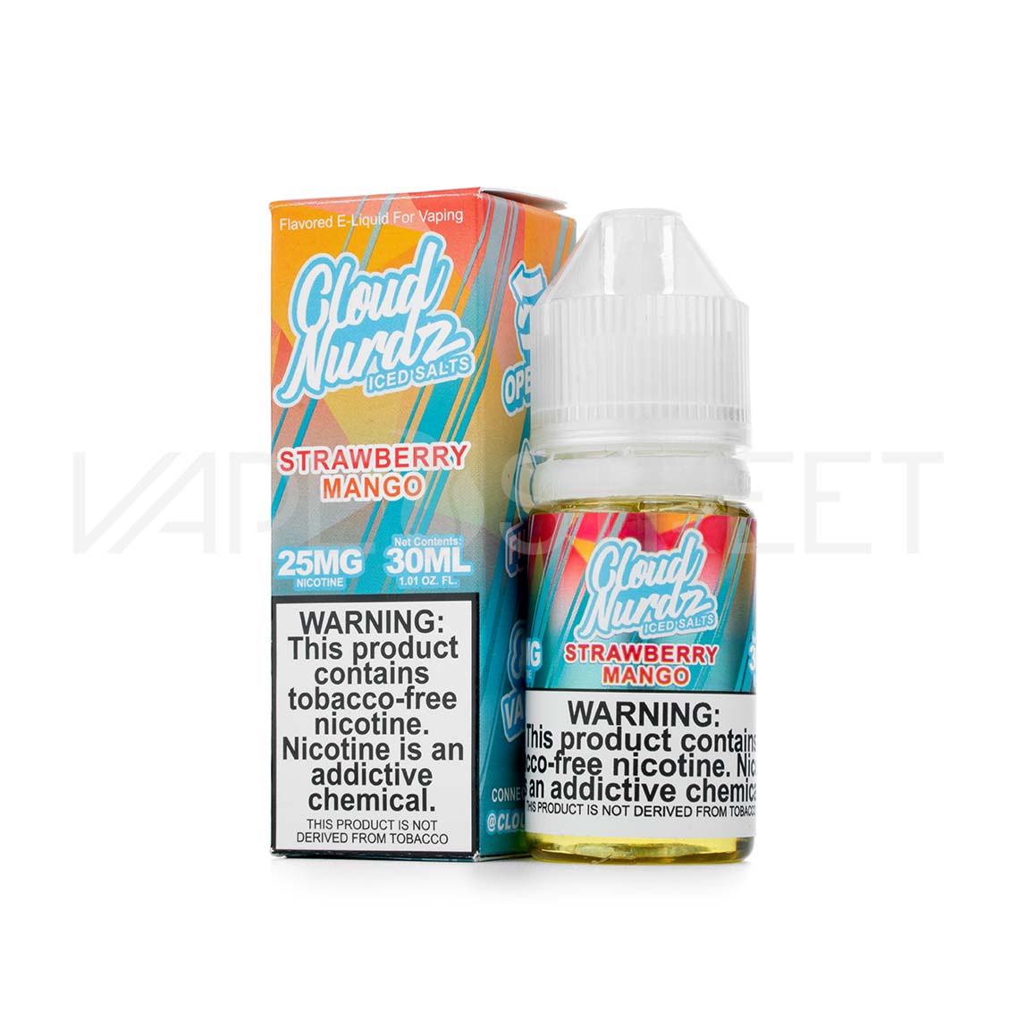 Cloud-Nurdz-Iced-Salts-TFN-Strawberry-Mango Cloud Nurdz TFN Iced Strawberry Mango 30ml