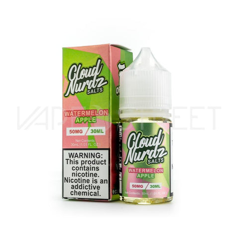 Cloud Nurdz Watermelon Apple Nicotine Salt Vape Juice 30mL