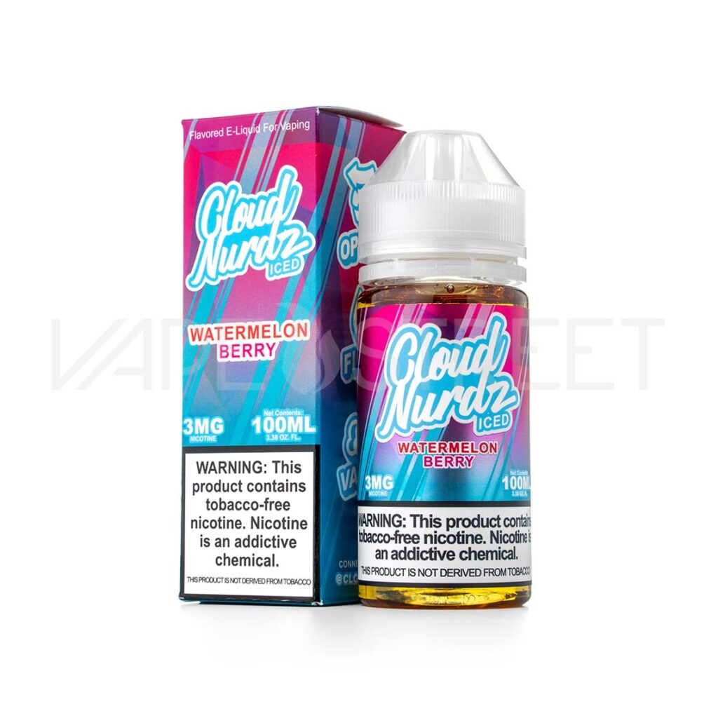 Cloud-Nurdz-TFN-Iced-Watermelon-Berry Cloud Nurdz TFN Iced Watermelon Berry 100ml Tobacco Free Nicotine