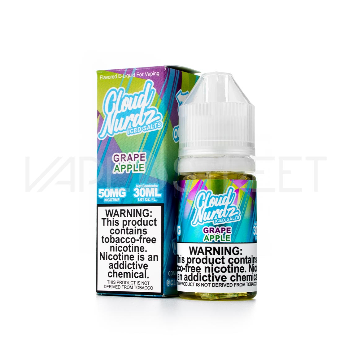 Cloud-Nurdz-TFN-Salts-Grape-Apple-Iced Cloud Nurdz TFN Salts Grape Apple Iced 30mL Vape Juice