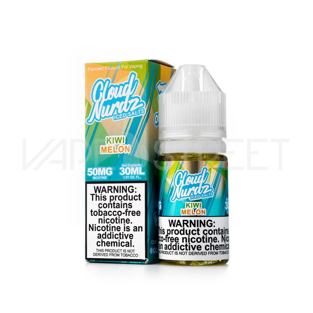 Cloud-Nurdz-TFN-Salts-Kiwi-Melon-Iced Cloud Nurdz TFN Salts Kiwi Lemon Iced 30mL Vape Juice