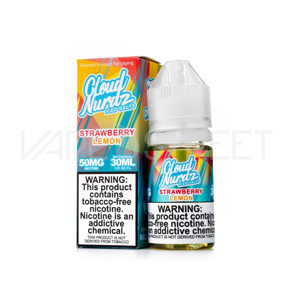 Cloud-Nurdz-TFN-Salts-Strawberry-Lemon-Iced Cloud Nurdz TFN Salts Strawberry Lemon Iced 30mL Vape Juice